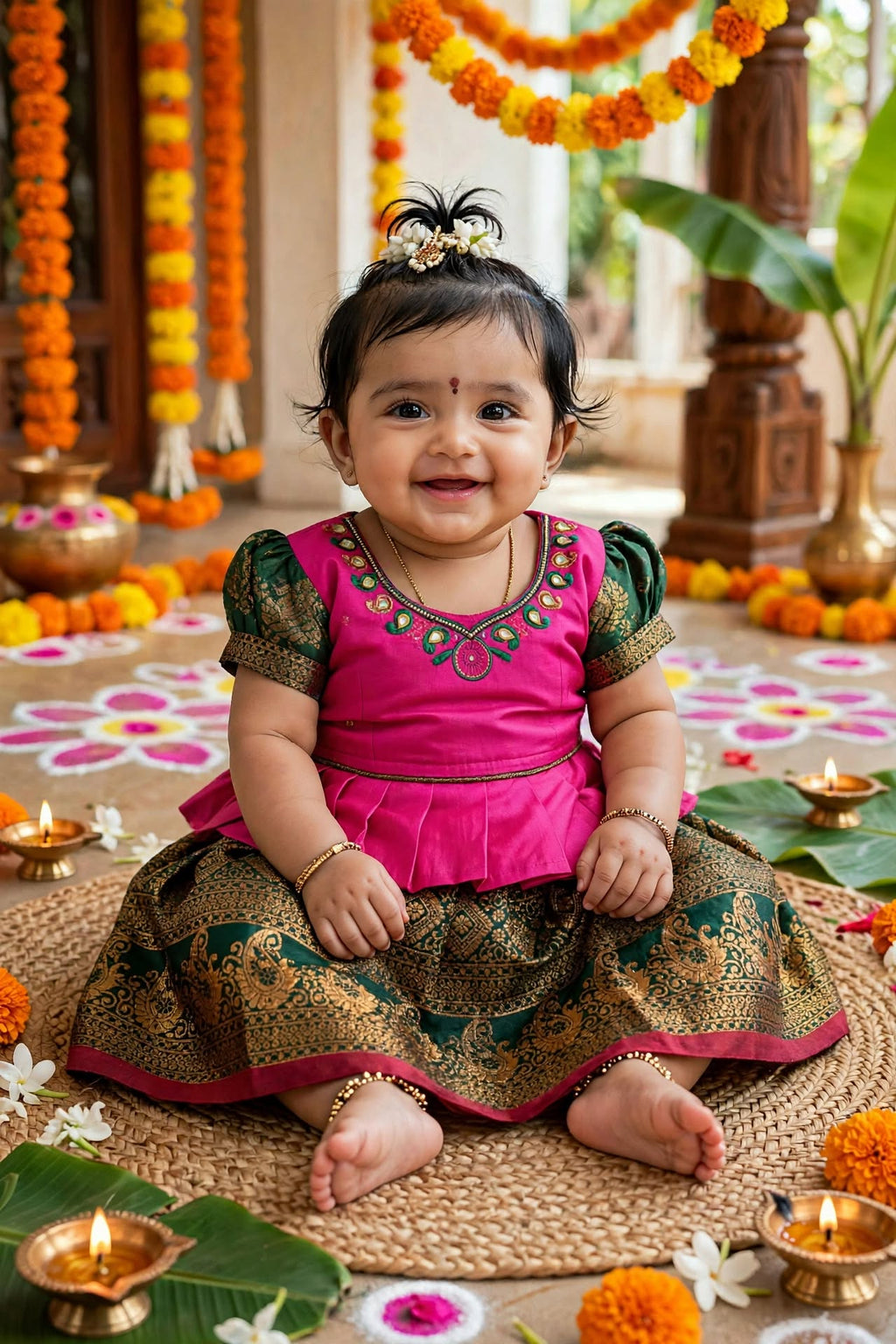 kids pavadai set