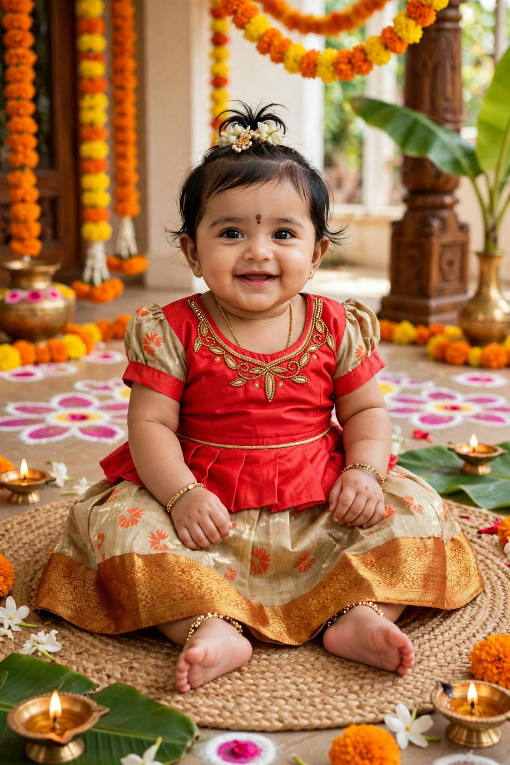 kids pavadai set