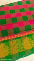 checked cotton saree