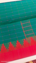 checked cotton saree