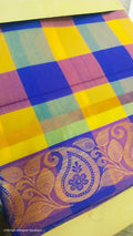 checked cotton saree