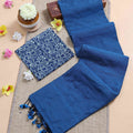 Women Cotton Saree – Soft Indigo Weave